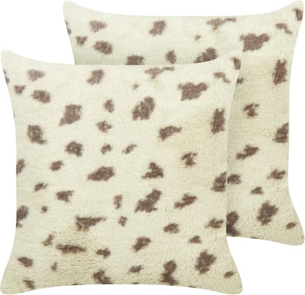 KASRA - Sierkussen set van 2 - Beige - Kunstbont