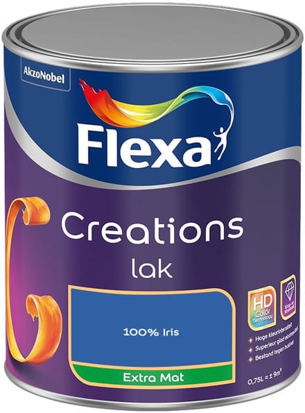Flexa - Creations Lak Extra Mat - 100% Iris - Mengverf - 750 Ml