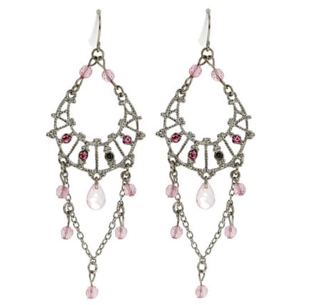 Behave - Oorbellen - Statement oorhangers dames - Roze accenten - 8 cm