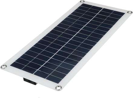 Zonnepaneel Starterkit - Solar Acculader - Batterij Laden - Complete Set - 46x21x3 cm - Zwart