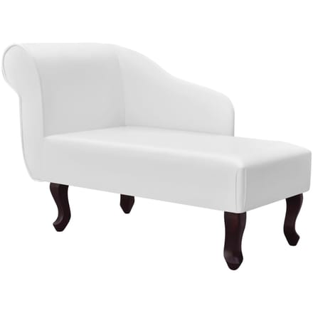 vidaXL - Chaise - longue - kunstleer - wit