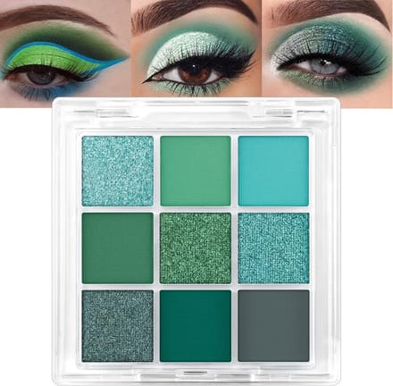 Oogschaduw Palette 9 Kleuren Groen Avocado - Matte en Glitter - Hoog Gepigmenteerd & Waterproof
