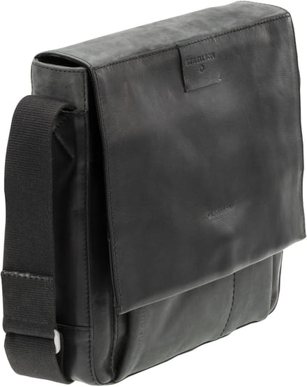 strellson Leren Schoudertas Brick Lane Jeremy Shoulderbag Black Zwart