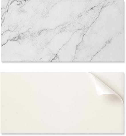 Zelfklevend decoratief element van vinyl voor thuis, 100x50 cm, wit, elegant marmer.