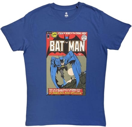 DC Comics Batman - Comic Cover Heren Tshirt - S - Blauw