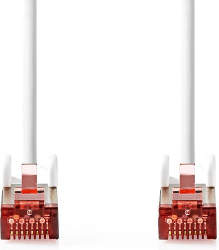 CAT6 Netwerkkabel - RJ45 Male - RJ45 Male - S/FTP - 1.50 m - Rond - LSZH - Wit - Envelop