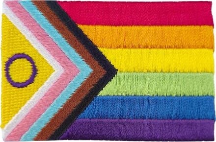 Embleem Progress Pride vlag- Strijk embleem - Carnavalskleding - Carnaval accessoires