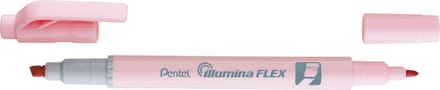 Pentel Illumina Flex markeerstift 1 stuk(s) Beitelvormige/fijne punt Lichtroze