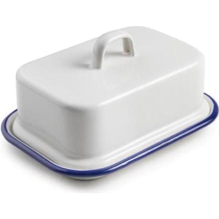Boterkoekjesvorm - IBILI - Blanca - Gevitreerd geëmailleerd staal - 17x12cm - Wit en blauw wit