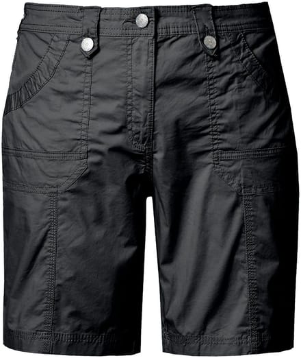 Ulla Popken - Dames - Cargo-bermuda comfortabele tailleband 4-pocket model - Zwart - Maat 56