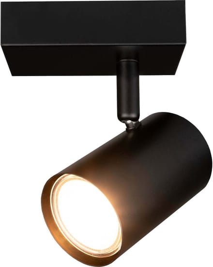Ledvion LED Plafondspot Zwart 1-lichts Rechthoek GU10 3W warm wit