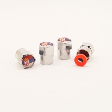 Schrader (auto) ventiel - Zilver Servie aluminium met afdichting