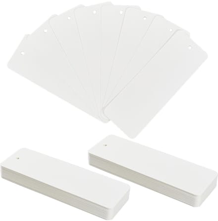 150 Stuks Blanco Witte Boekenleggers | Kartonnen Bladwijzers voor Creatieve Projecten