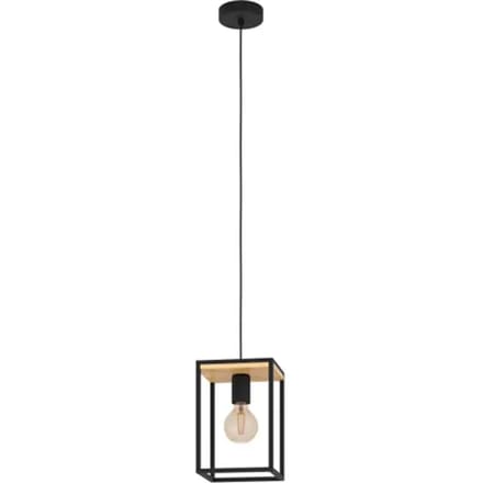 EGLO Libertad Hanglamp - E27 - 18 cm - Zwart|Bruin