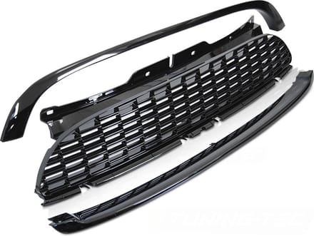 Grille - MINI COOPER R56/57/55 06-09 - JCW - glanzend zwart