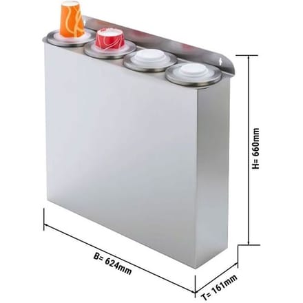 GGM Gastro Set Doppelt Becherspender & Doppelt Deckelspender - Kunststoff - Anbauversion