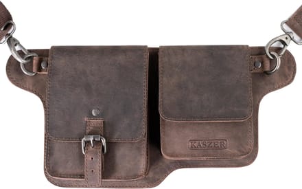 kaszer heren schoudertas leer