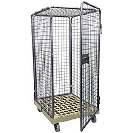 Rolcontainer maat 5, zonder legborden, 1800 mm hoog, grijs