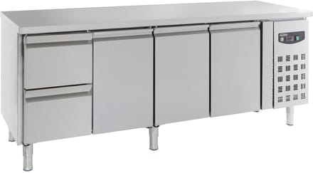 Combisteel Koelwerkbank - 553L - 3 Deuren + 2 Laden - +2°C/+8°C - Geforceerd - 2230x700x850mm