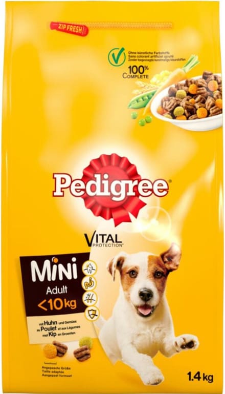 1x Pedigree - Adult Mini Kip - Hondenvoer Droogvoer - 1,4 kg