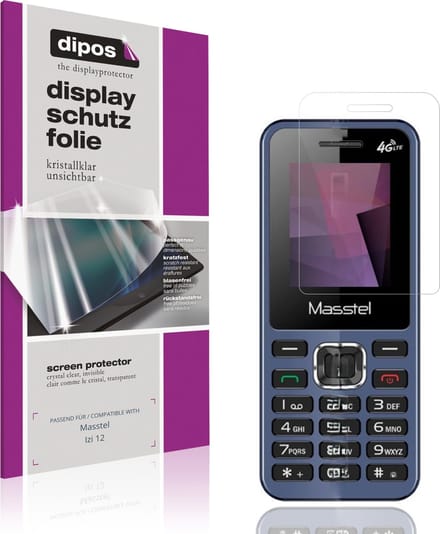 dipos – 4x Beschermfolie geschikt voor Masstel Izi 12 | Krasbestendige & heldere Screenprotector Ultra-Thin