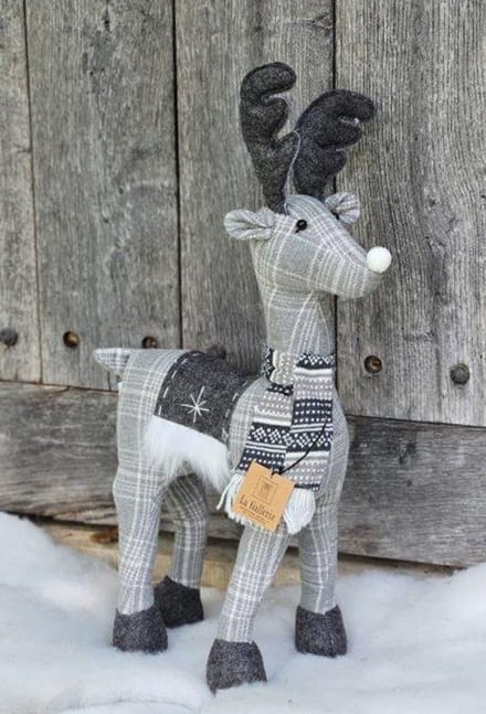 La Galleria - Staand hertje grijs H50cm Kerstdecoratie