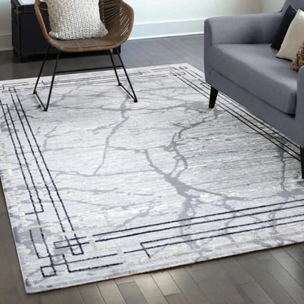 Muratap Fashion relax marmer laagpolig vloerkleed modern luxe licht-