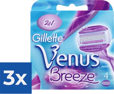 Gillette Venus Breeze - 4 Scheermesjes - Voordeelverpakking 3 stuks