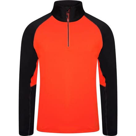 Dare 2B Heren Fuser Core Stretch Half Zip Thermo Top (Amberkleurige gloed/zwart)