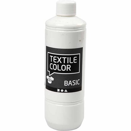 Textielkleur, wit, 500 ml/ 1 fles