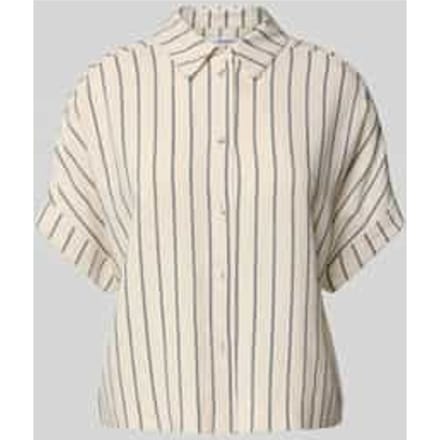 Korte blouse van een mix van viscose en linnen, model 'VIVA'