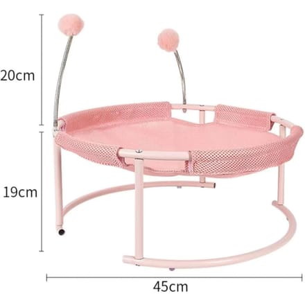 Kattenbed Hangmat Comfortabel Ademend Stabiel Kat Slaapbed voor Binnen en Buiten Roze Pink beige