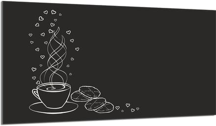 TMK ArtDeko - Glas Beschermplaat - 90x52 cm - Koffie