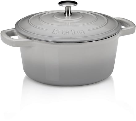 Braadpan, Gietijzer, Rond, Grijs, 21 cm - Kela | Calido