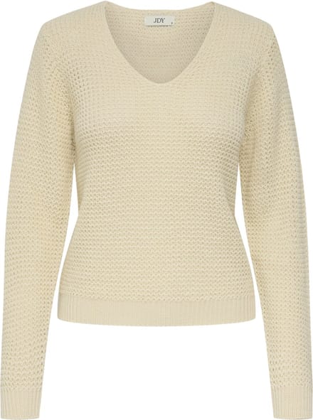 Jacqueline de Yong Trui Jdyellen L/s V-neck Pullover Knt 15308897 Whitecap Gray Dames Maat - XL