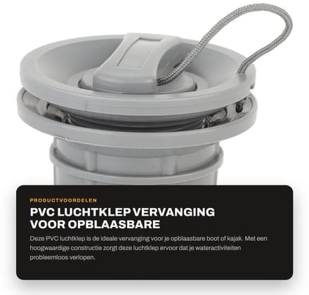 Dailygoods- Luchtklep PVC Vervanging - Opblaasbare Boot - Dinghy - Kajak - Kano - Hoogwaardige Kwaliteit - Bootventiel