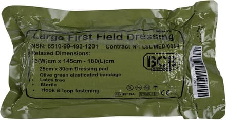 BCB Combat first field dressing large PF119A, 20 x 20 cm kompres