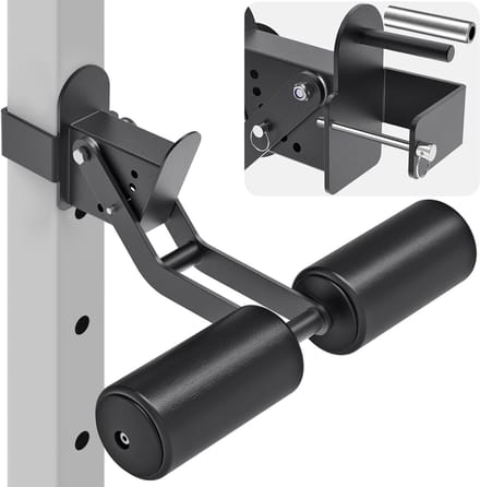 Verstelbare Hamstring Curl en Squat Rack Accessoire voor Power Rack - Ideaal voor Thuis Gym met Premium Lederen Afwerking en Stevige Bevestiging
