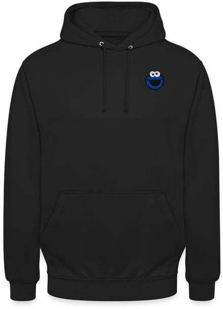 Sesamstraat Koekiemonster Borduurwerk Borstafdruk Hoodie Unisex
