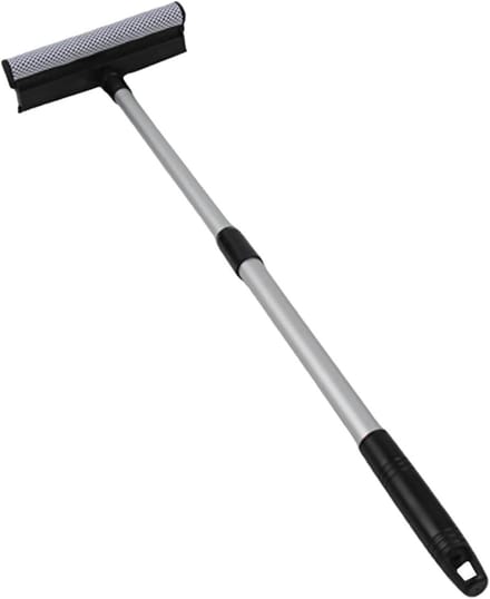 Raamwisser - Schoonmaak tool - Auto ramen reinigen - Uitschuifbaar handvat - 77 cm - Zwart