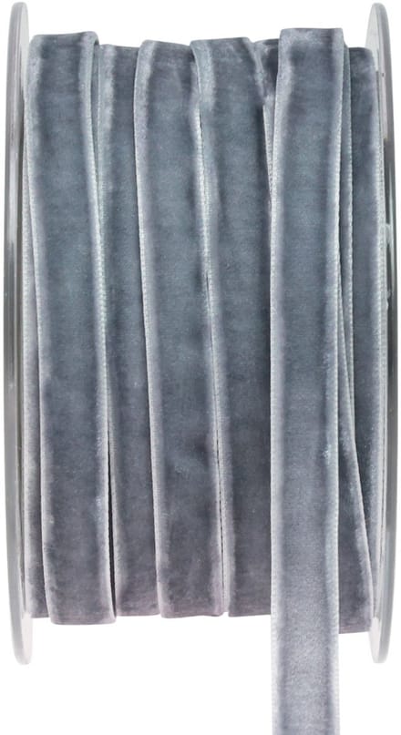 Decoratief lint fluwelen lint cadeaulint fluweel grijs 10mm 20m
