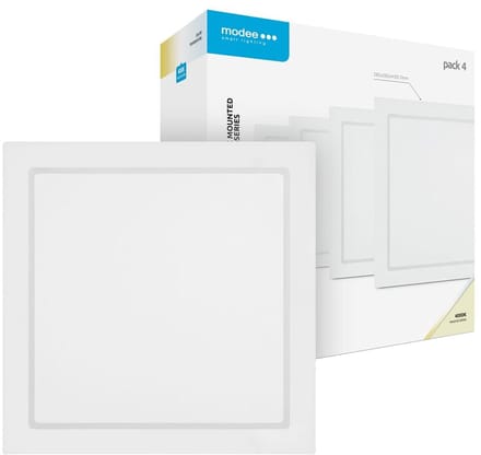 Modee LED Paneel Vierkant Opbouw - 24W - 2640lm - 28.5x3.7cm - 4000K - Neutraal Wit - 4 stuks