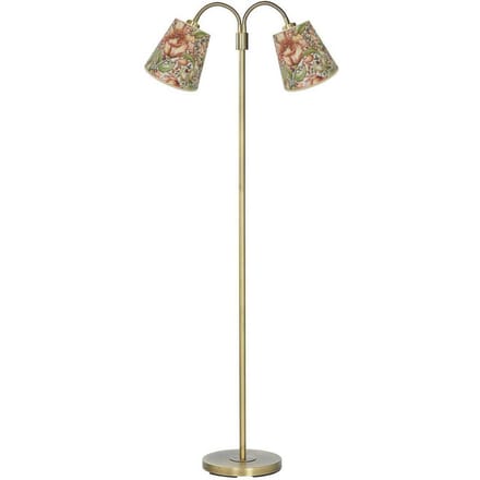 PR Home vloerlamp Amy Cia Theo, gekleurd/messing, 150 cm, 2-lamps.