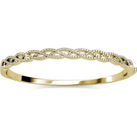 Gevlochten armbanden - Goud en kristal