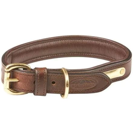 Gevoerde leren halsband Weatherbeeta