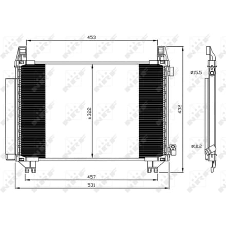Condensor, airconditioning NRF 350062