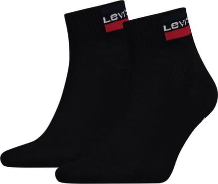 Levis Sokken 168Ndl Mid Cut Sprtwr Logo 2P Zwart Maat:39/42