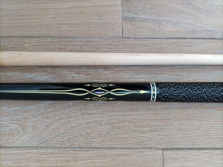 Poolcue Universal - linen wrap and black/decal