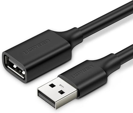 Ugreen - verlengkabel - USB - (mannelijk) - USB - (vrouwelijk) - 2.0 - 480Mb/s - 1,5m - zwart - (US103)
