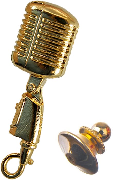 Speldje Microfoon verguld